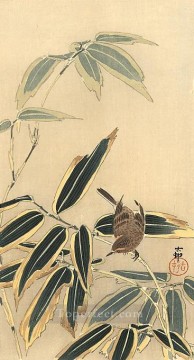 日本 Painting - 麦と竹 大原古邨